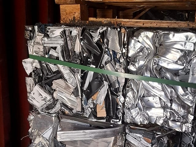 Baled aluminium sheet