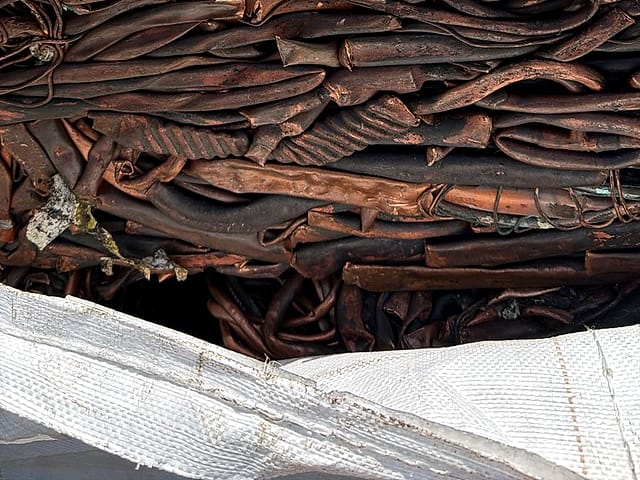 Baled copper scrap